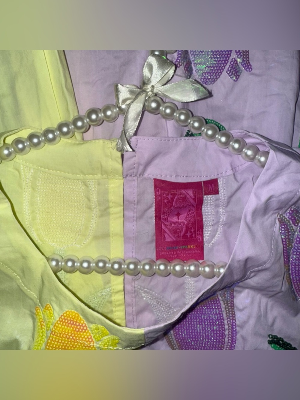 QUEEN OF SPARKLES NEON COLORBLOCK TULIP MINI DRESS - Picture 6 of 10